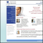 Screen shot of the Aegis CSS website.