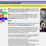 Screen shot of the Social Research Associates website.