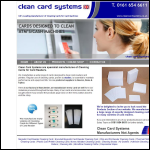 Screen shot of the Clean Card Systems Ltd website.