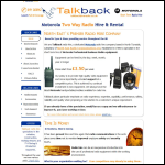Screen shot of the Talkback website.