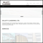 Screen shot of the Gillett Cladding Industrial Roofing website.