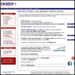 Screen shot of the Oraica Ltd website.