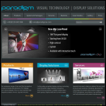 Screen shot of the Paradigm Audio Visual Ltd website.