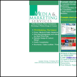 Screen shot of the Media & Marketing Services website.