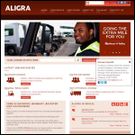 Screen shot of the Aligra Personnel Ltd website.