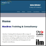 Screen shot of the Macbrac Business Safety website.