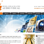 Screen shot of the Highlands & Islands Audio Visual Ltd website.