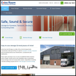 Screen shot of the Extra Room Self Storage website.