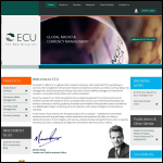 Screen shot of the The Ecu Group plc website.