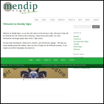 Screen shot of the Mendip Signs website.