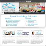 Screen shot of the Travel Systems Associates website.