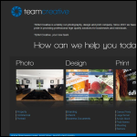 Screen shot of the Team Creative Imaging website.