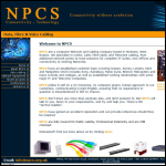 Screen shot of the N P C S website.