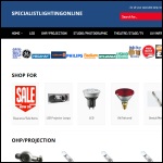 Screen shot of the Specialist Lighting Company Ltd website.