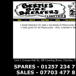 Screen shot of the Bertie's Bike Breakers website.
