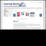 Screen shot of the Catering World website.