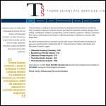 Screen shot of the Thorn Scientific Services Ltd website.