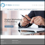 Screen shot of the P-tech Ltd website.