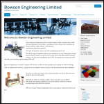 Screen shot of the Bowson Engineering Ltd website.