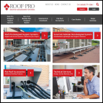 Screen shot of the Roof-pro Ltd website.