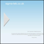 Screen shot of the Sigmatek Services Ltd website.