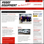 Screen shot of the Perry Equipment website.