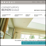 Screen shot of the Conservatory Blinds Ltd website.