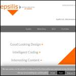 Screen shot of the Epsilis Web Design & Search Engine Optimisation website.