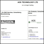 Screen shot of the AOS Technology Ltd website.
