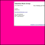 Screen shot of the Valentine Music Group Ltd website.
