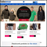 Screen shot of the Tabs Wear website.