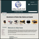 Screen shot of the Atlas Seals Ltd website.