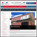Screen shot of the Albion Extrusions Ltd website.