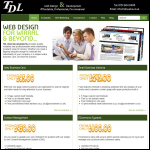 Screen shot of the TDL Web Developments website.