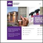 Screen shot of the ABR Electrical Services website.