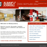 Screen shot of the Albany Joinery website.