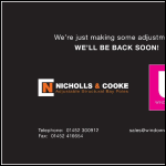 Screen shot of the Nicholls & Cooke website.