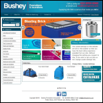 Screen shot of the Bushey Promotions website.