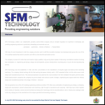 Screen shot of the S F M Technology Ltd website.