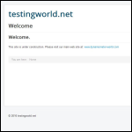 Screen shot of the Testing World.Net Ltd website.
