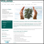 Screen shot of the Polaris Quality & Environmental Management Systems website.