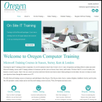 Screen shot of the Oregen Computer Training Ltd website.