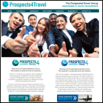 Screen shot of the Prospects4travel Ltd website.