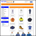 Screen shot of the Peter Renton Industrial Supplies website.
