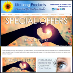 Screen shot of the Life Long Products website.