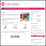 Screen shot of the Microbitz Computers website.