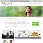 Screen shot of the Acuigen website.
