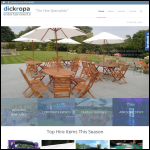 Screen shot of the Dick Ropa Entertainments website.