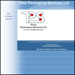 Screen shot of the Total Packaging Services website.