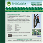 Screen shot of the Cheshire Tree Felling website.